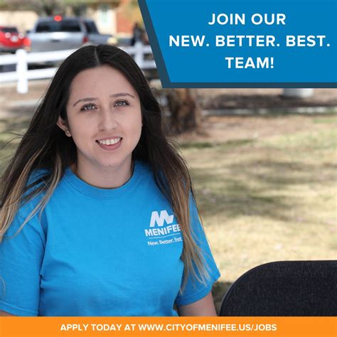menifee city jobs|CAREERS .